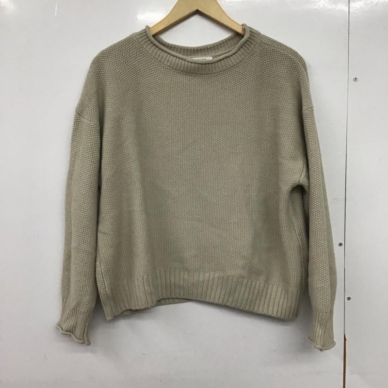 ローリーズファーム LOWRYS FARM ニット、セーター 長袖 長袖ニットカットソー クルーネック セーター FREE 無地 ベージュ / ベージュ /  レディース USED 古着 中古 10147651