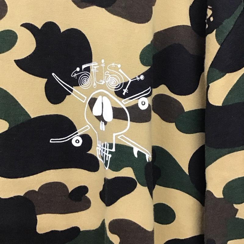 アベイシングエイプ A BATHING APE Tシャツ 半袖 半袖カットソー プリントTシャツ クルーネックカットソー XL 総柄 マルチカラー / マルチカラー /  メンズ USED 古着 中古 10135492