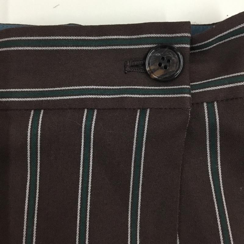 ナチュラルビューティーベーシック NATURAL BEAUTY BASIC スカート ロングスカート S ストライプ 茶 / ブラウン /  レディース USED 古着 中古 10110759