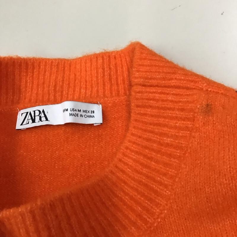 ザラ ZARA ニット、セーター 長袖 5536 135 615 オーバーサイズ M 無地 橙 / オレンジ /  レディース USED 古着 中古 10118407