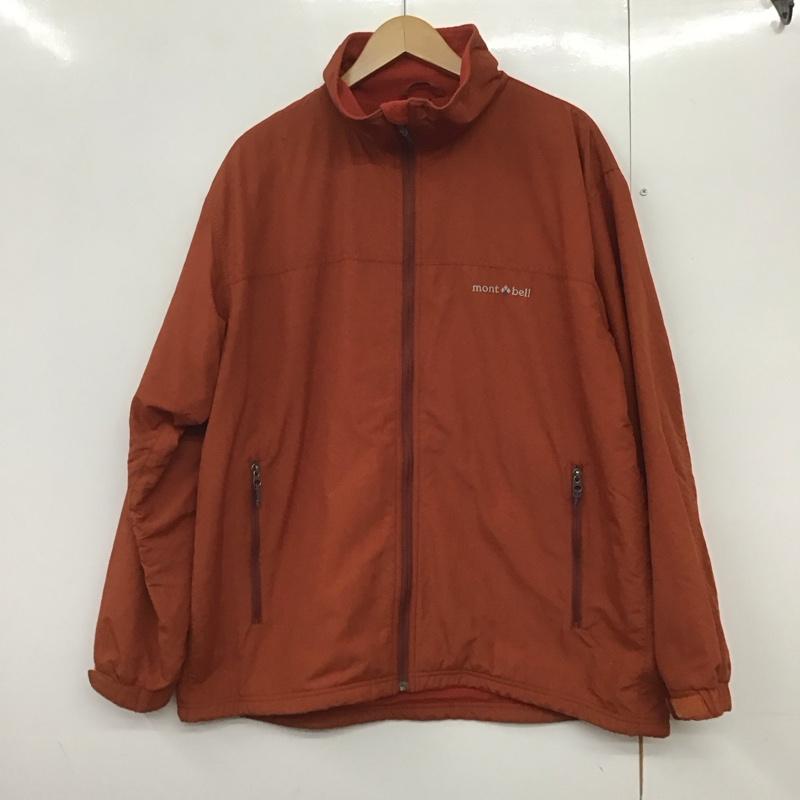 モンベル mont-bell ジャケット、上着 ジャンパー、ブルゾン 1102391 クリマプラス100ウィズシェルジャケット ジップアップジャケット スタンドネック L ロゴ、文字 橙 / オレンジ /  メンズ USED 古着 中古 10141586