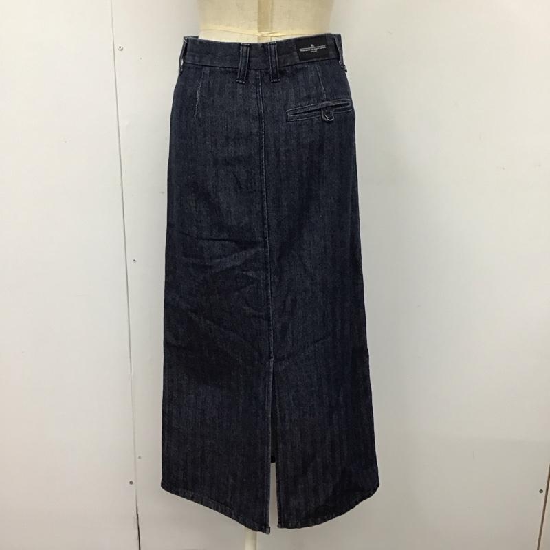 ラルフローレン RALPHLAUREN スカート ひざ丈スカート SK-WJ-IW-2050 バックスリット タイトスカート 0 無地 紺 / ネイビー /  レディース USED 古着 中古 10115110