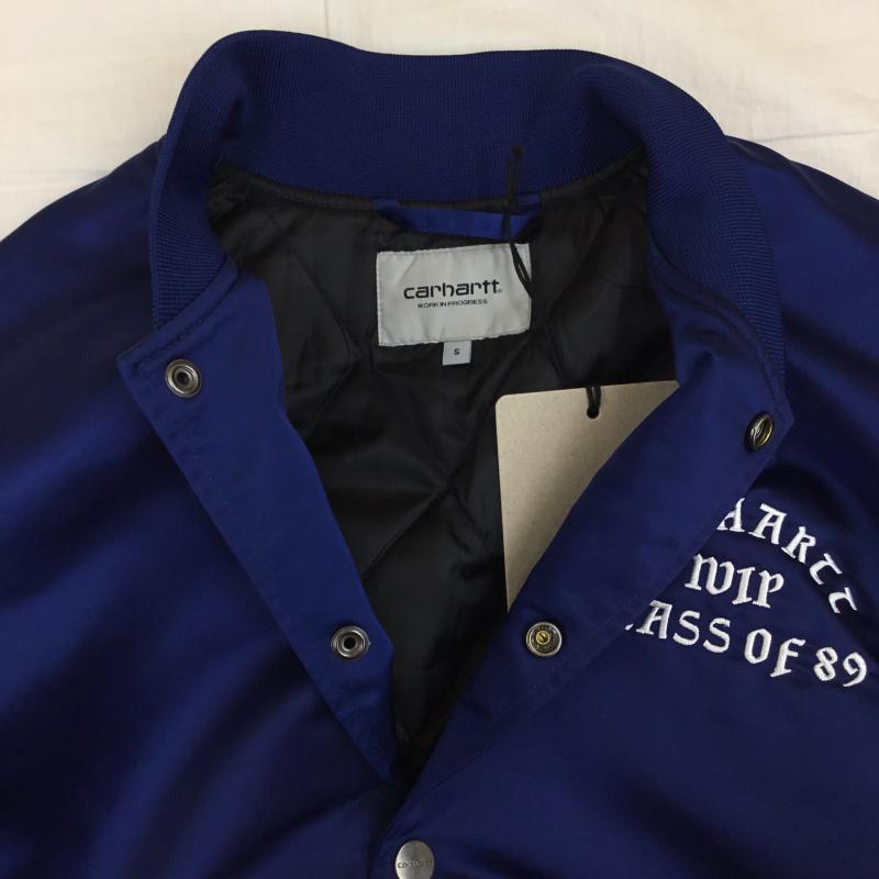 カーハートダブリューアイピー Carhartt WIP ジャケット、上着 ジャンパー、ブルゾン I032993 CLASS OF 89 BOMBER JACKET S ロゴ、文字 青 / ブルー /  メンズ USED 古着 中古 10140258
