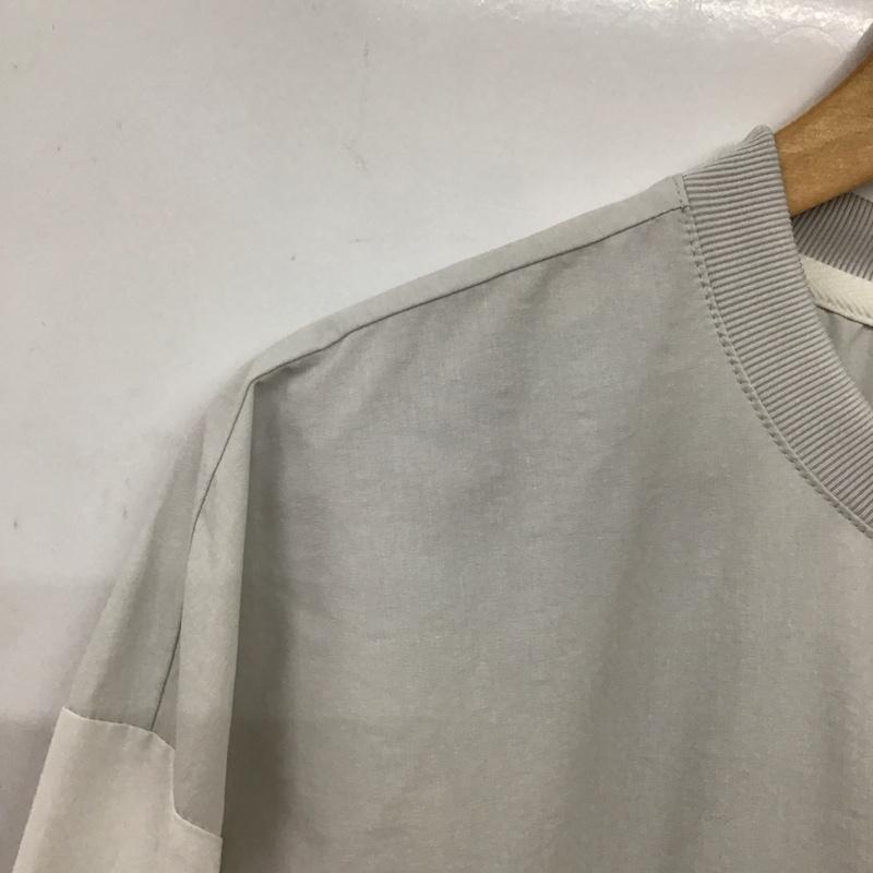 ザノースフェイス THE NORTH FACE カットソー 長袖 nm5mq03n アルバーニークルーネック ナイロン 長袖スウェットトレーナー M ロゴ、文字 白 / ホワイト / X 灰 / グレー /  メンズ USED 古着 中古 10140276