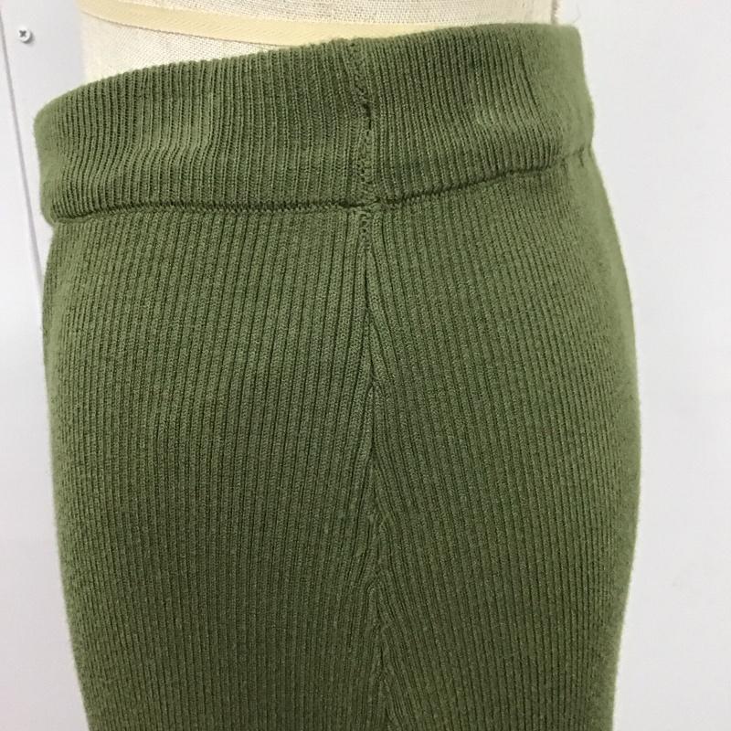 レプシィム LEPSIM スカート ロングスカート ロングニットスカート タイトニットスカート ストレッチ 無地 カーキ / カーキ /  レディース USED 古着 中古 10121673