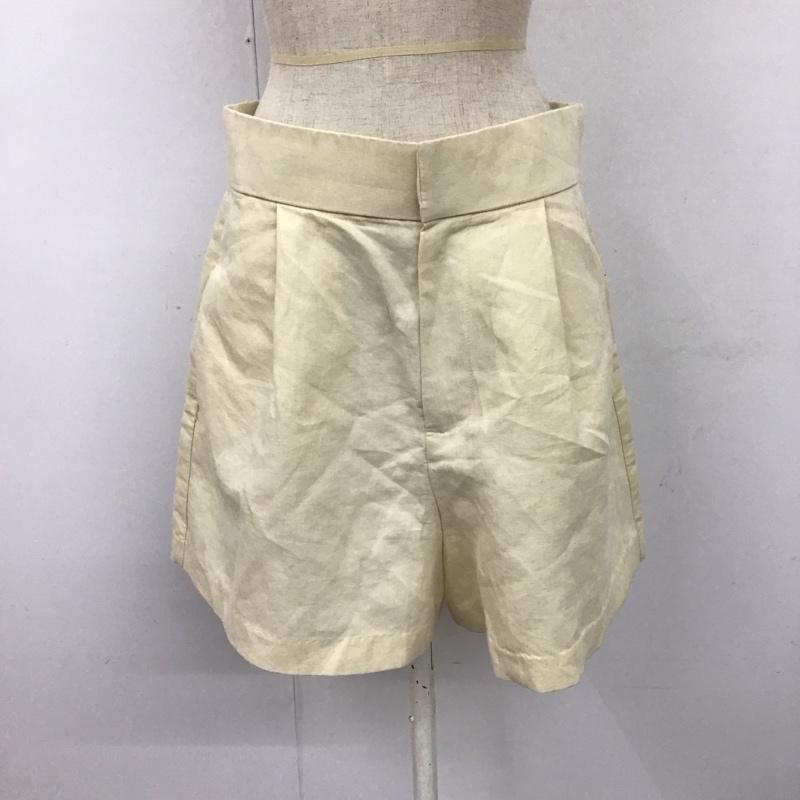 ザラ ZARA パンツ ショートパンツ 4432 201 727 キュロット M 無地 アイボリー / アイボリー /  レディース USED 古着 中古 10112352