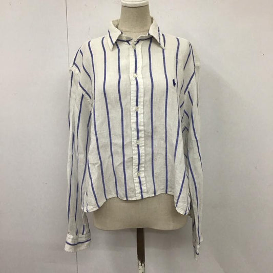 ポロラルフローレン POLO RALPH LAUREN シャツ、ブラウス 長袖 長袖シャツ ストライプシャツ カラーシャツ 長袖カットソー XXS ストライプ 白 / ホワイト /  レディース USED 古着 中古 10115987