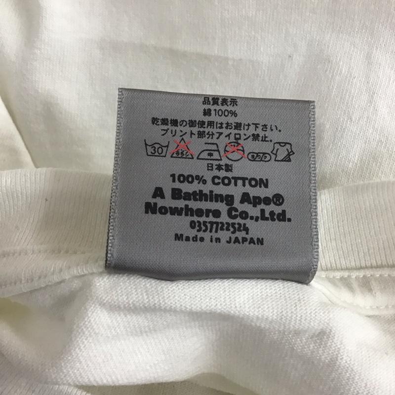 ベイプ BAPE Tシャツ 半袖 半袖カットソー プリントTシャツ クルーネックカットソー BBC L ロゴ、文字 白 / ホワイト /  メンズ USED 古着 中古 10111953