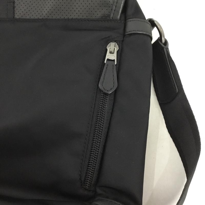 コーチ COACH ショルダーバッグ ショルダーバッグ パンチングレザー ロゴ、文字 黒 / ブラック /  メンズ USED 古着 中古 10144886
