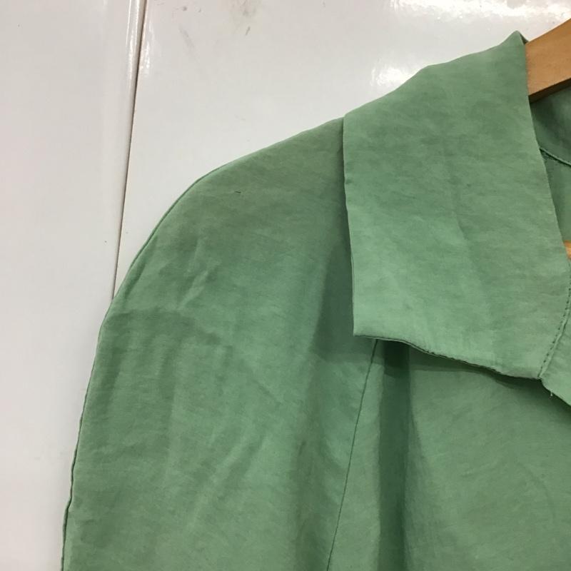 ザラ ZARA ワンピース ロングスカート シャツワンピース L 無地 緑 / グリーン /  レディース USED 古着 中古 10128866