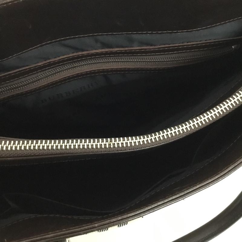 バーバリー BURBERRY ハンドバッグ ハンドバッグ ノバチェック チェック ベージュ / ベージュ / X ダークブラウン / ダークブラウン /  レディース USED 古着 中古 10145489