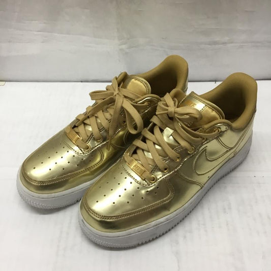 ナイキ NIKE スニーカー スニーカー CQ6566-700 WMNS AIR FORCE 1 SP 24.5cm 24.5cm ロゴ、文字 金 / ゴールド /  レディース USED 古着 中古 10113516