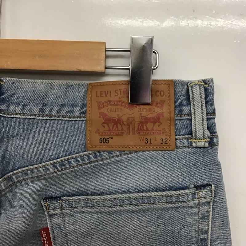 リーバイス Levi s パンツ デニム、ジーンズ 00505-1591 USA製 505 W31 L32 31インチ 無地 水色 / ライトブルー /  メンズ USED 古着 中古 10146351