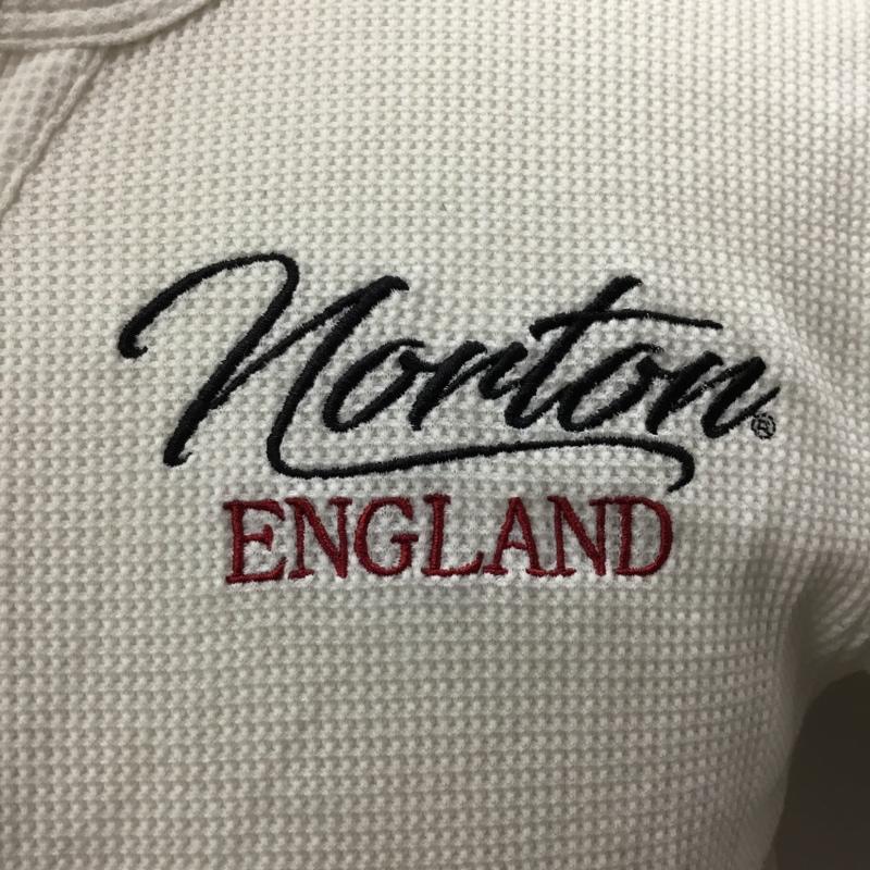 ノートン Norton カットソー 半袖 半袖カットソー ヘンリーネックカットソー プリントカットソー M ロゴ、文字 白 / ホワイト /  メンズ USED 古着 中古 10112304