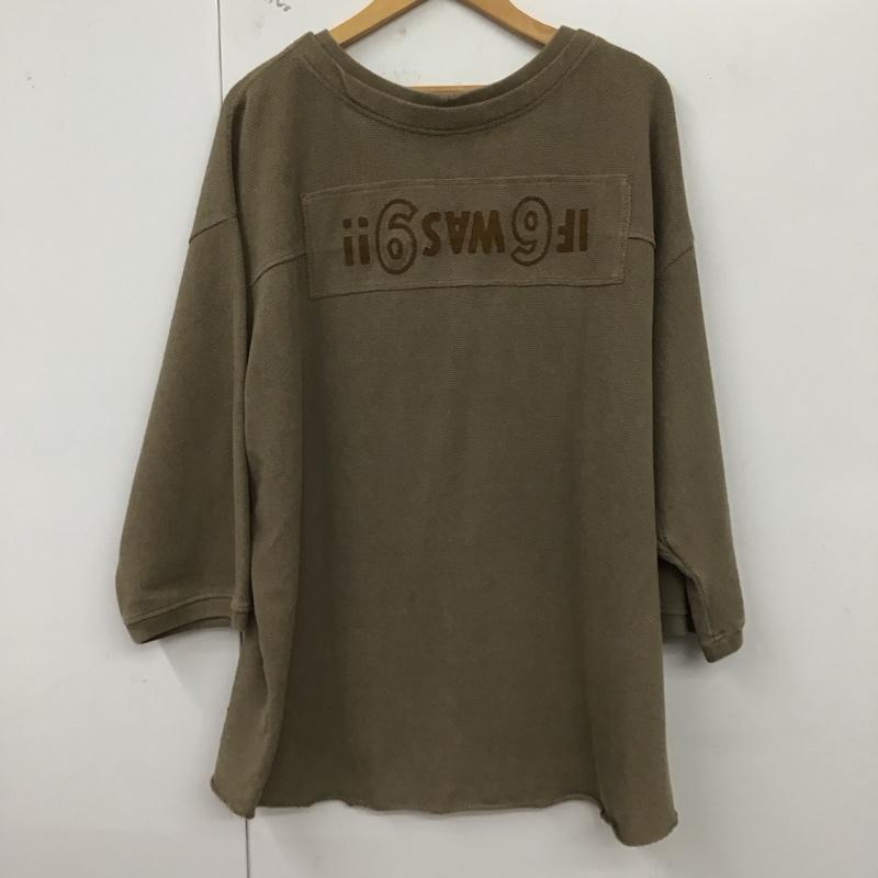 テンダーロイン TENDERLOIN Tシャツ 長袖 半袖カットソー プリントTシャツ クルーネックカットソー 長袖カットソー XL ロゴ、文字 茶 / ブラウン /  メンズ USED 古着 中古 10130033