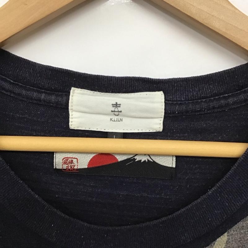 ドロボウニッキ 泥棒日記 Tシャツ 半袖 半袖カットソー プリントTシャツ クルーネックカットソー L プリント 紺 / ネイビー /  メンズ USED 古着 中古 10129495