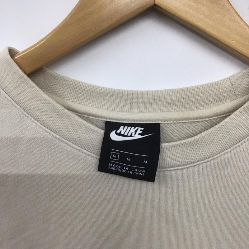 ナイキ NIKE トレーナー 長袖 dj0466-104 ダブルスウッシュ スウェットトレーナー M ロゴ、文字 ベージュ / ベージュ /  メンズ USED 古着 中古 10139294