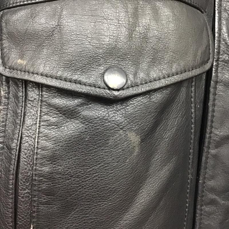 古着 USED ジャケット、上着 レザージャケット 牛革 M 無地 黒 / ブラック /  メンズ USED 古着 中古 10145206