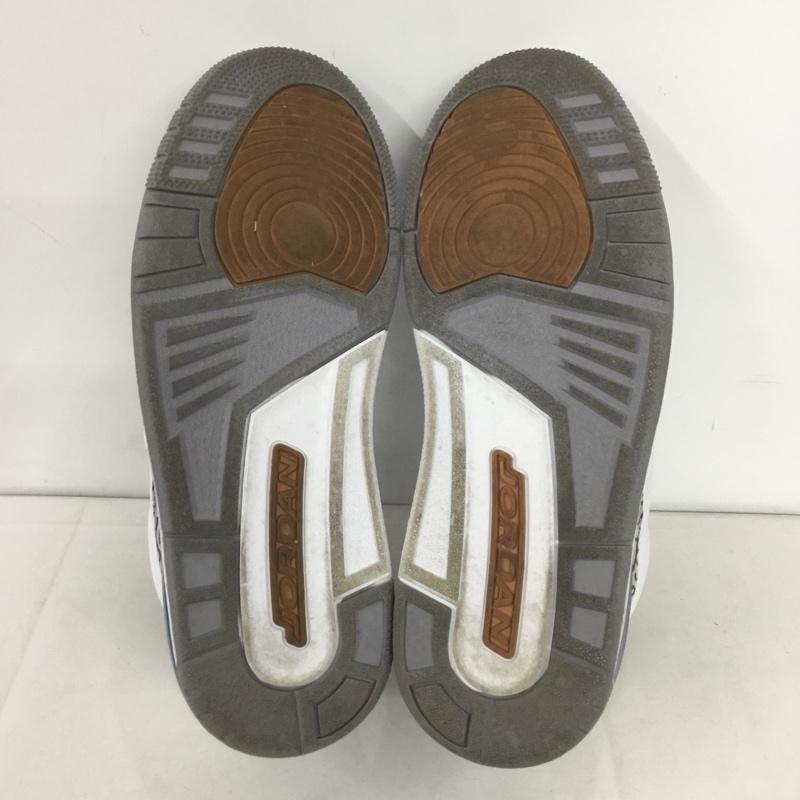 ナイキ NIKE スニーカー スニーカー CT8532-148 AIR JORDAN 3 RETRO 27.5cm 箱有 27.5cm ワンポイント 白 / ホワイト / X 青 / ブルー / X 灰 / グレー /  メンズ USED 古着 中古 10143913