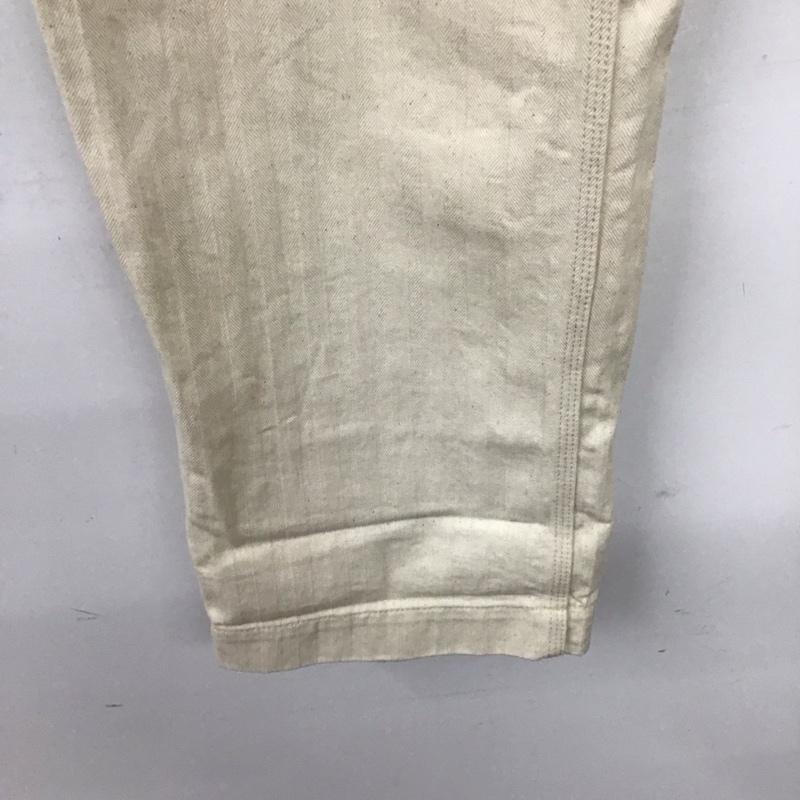 エフオービーファクトリー FOB FACTORY パンツ デニム、ジーンズ デニムパンツ ワイドパンツ カジュアルパンツ 3 ストライプ 白 / ホワイト /  メンズ USED 古着 中古 10140869
