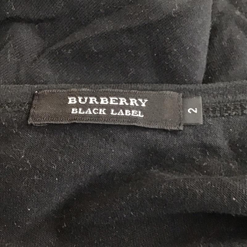 バーバリーブラックレーベル BURBERRY BLACK LABEL Tシャツ 半袖 BMV17-700-09 クルーネック プリント 2 ロゴ、文字 黒 / ブラック /  メンズ USED 古着 中古 10111856