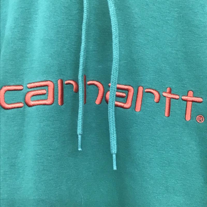 カーハート Carhartt パーカー 長袖 長袖パーカー プルオーバーパーカー スウェット XXL ロゴ、文字 緑 / グリーン /  メンズ USED 古着 中古 10141927