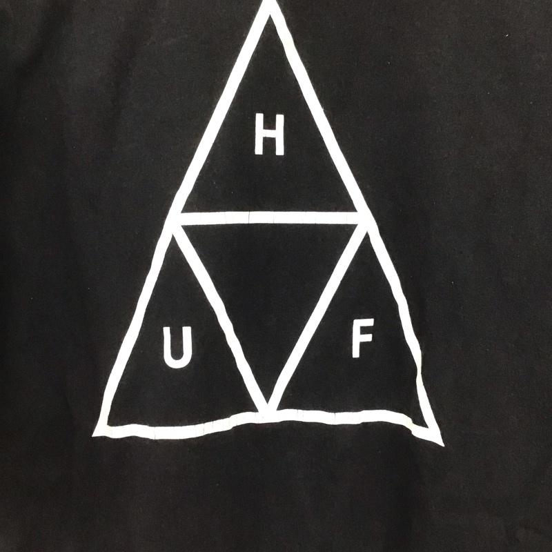 ハフ HUF Tシャツ 半袖 半袖カットソー プリントTシャツ クルーネックカットソー L ロゴ、文字 黒 / ブラック /  メンズ USED 古着 中古 10142881
