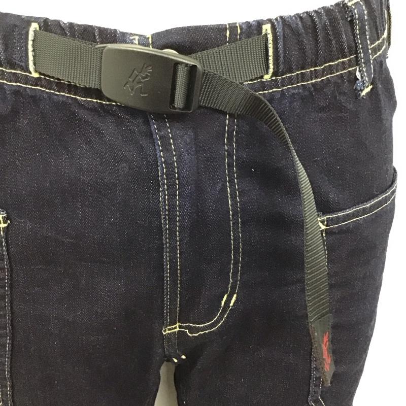 グラミチ GRAMICCI パンツ デニム、ジーンズ スリムパンツ カジュアルパンツ ストレートパンツ ストレッチパンツ XS ロゴ、文字 インディゴ / インディゴ /  メンズ USED 古着 中古 10122118
