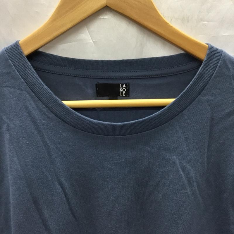 ラコレ LAKOLE Tシャツ 半袖 LKMC03U1NM オーバーサイズ L 無地 紺 / ネイビー /  メンズ USED 古着 中古 10119335