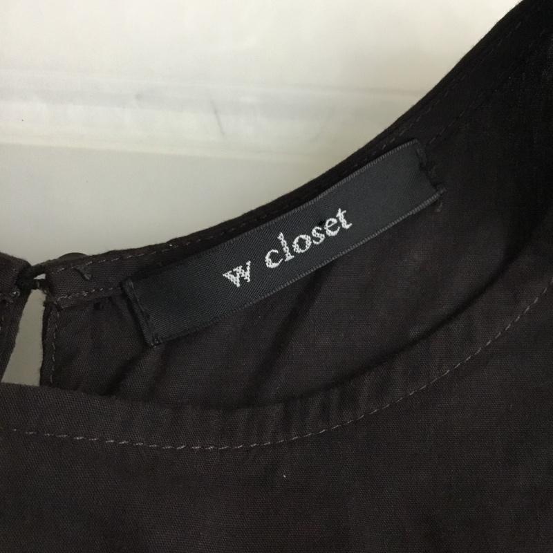 ダブルクローゼット w closet ワンピース ロングスカート 333307 ベストSET半袖ティアードワンピース 無地 チャコールグレー / チャコールグレー /  レディース USED 古着 中古 10116077