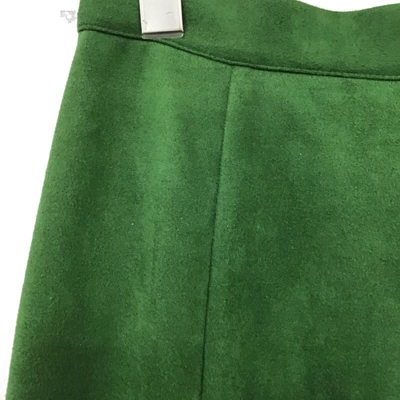 ジーナシス JEANASIS スカート ロングスカート ロングスカート フレアスカート スウェード M 無地 緑 / グリーン /  レディース USED 古着 中古 10129802