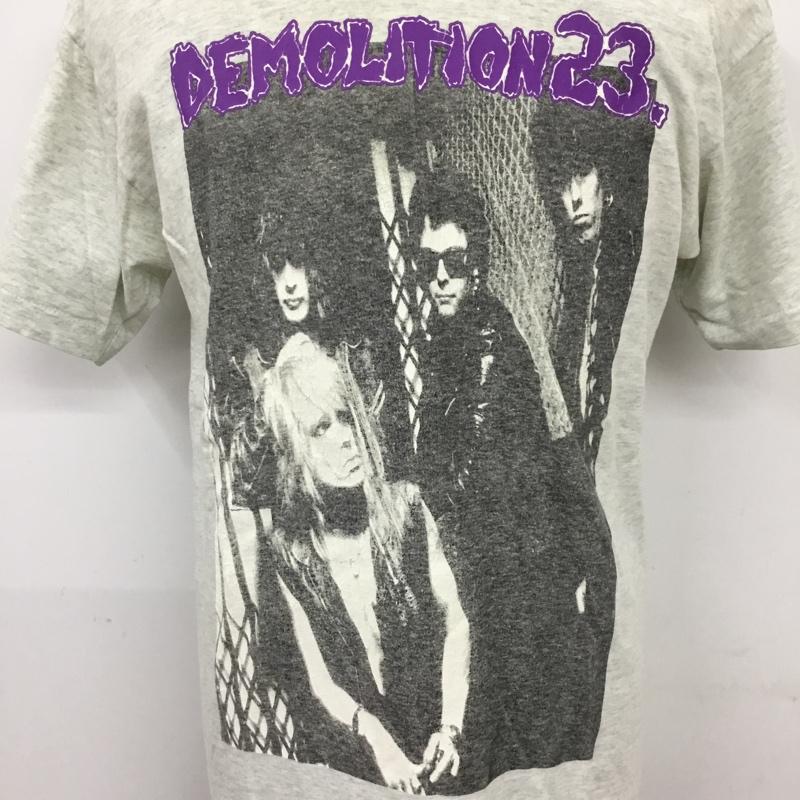 フルーツオブザルーム FRUIT OF THE LOOM Tシャツ 半袖 DEMOLITION23 バンドTシャツ L プリント 灰 / グレー /  メンズ USED 古着 中古 10119851