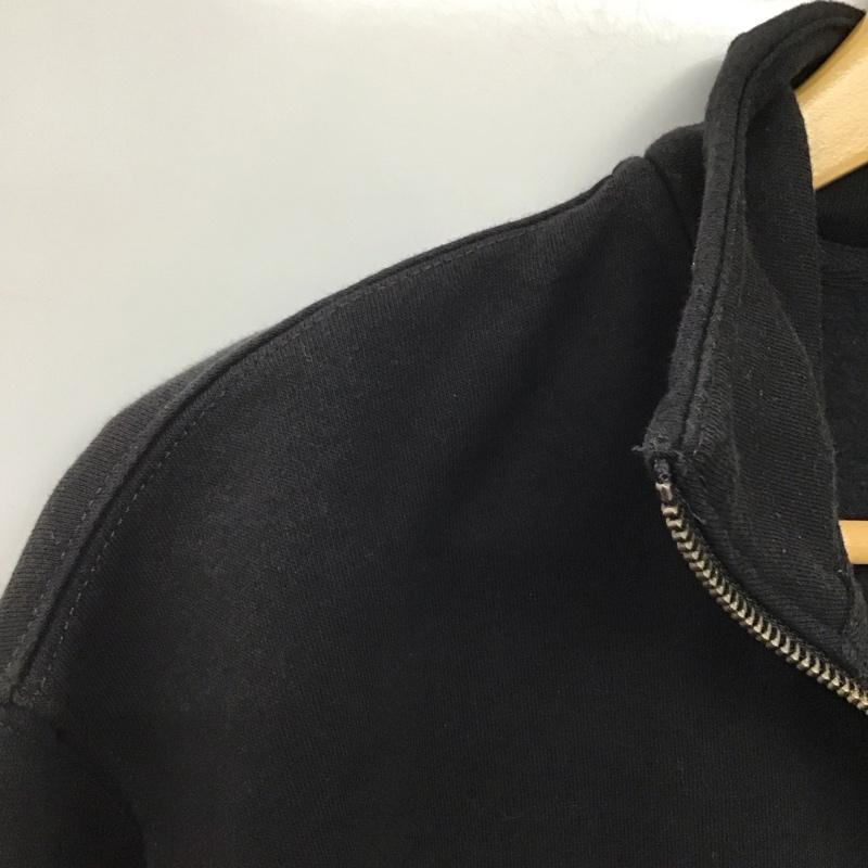 ギャップ GAP トレーナー 長袖 長袖トレーナー スウェット ジップネック M ロゴ、文字 黒 / ブラック /  メンズ USED 古着 中古 10142572