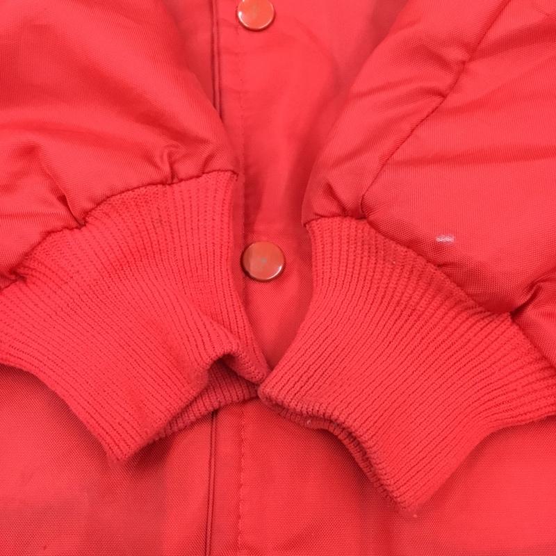 カレッジエイト パシフィック Collegiate Pacific ジャケット、上着 ジャケット、ブレザー ナイロンジャケット カラージャケット 前開きジャンパー カラージャンパー 裏起毛 S ロゴ、文字 赤 / レッド /  メンズ USED 古着 中古 10111619