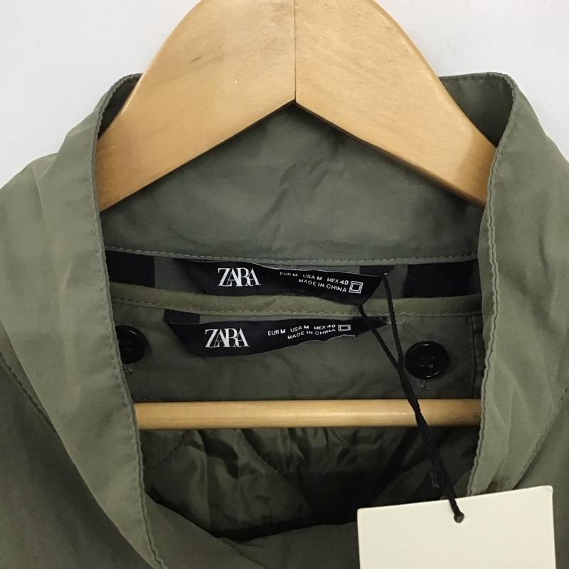 ザラ ZARA ジャケット、上着 ジャンパー、ブルゾン ジップアップジャケット アウター ミリタリージャケット ロングジャケット M 無地 カーキ / カーキ /  メンズ USED 古着 中古 10141325