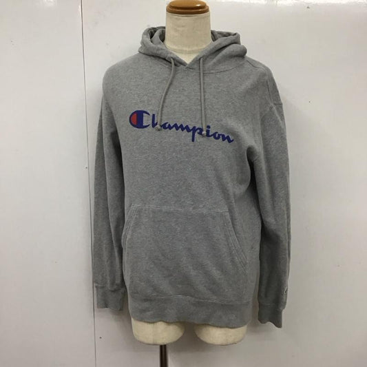 チャンピオン Champion パーカー 長袖 c3-j117 プルオーバーパーカー スウェット 長袖トレーナー XL ロゴ、文字 灰 / グレー /  メンズ USED 古着 中古 10119541
