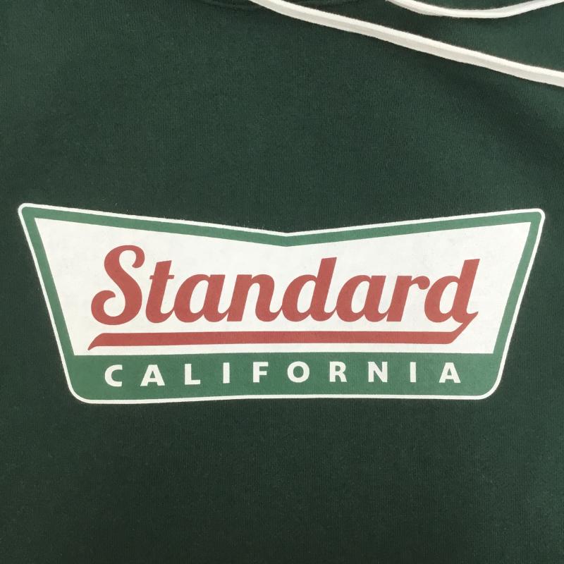 スタンダード カリフォルニア STANDARD CALIFORNIA パーカー 長袖 SD US COTTON LOGO HOOD SWEAT XL ロゴ、文字 X プリント 緑 / グリーン /  メンズ USED 古着 中古 10108200