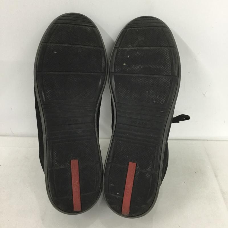 プラダ PRADA スニーカー スニーカー 4E 2860 9 ローカット ロゴ、文字 黒 / ブラック /  メンズ USED 古着 中古 10149669