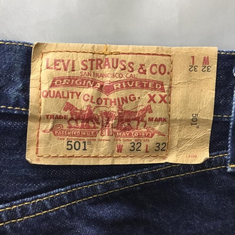 リーバイストラウスアンドコー Levi Strauss & co. パンツ デニム、ジーンズ デニムパンツ ストレートパンツ ワイドパンツ カジュアルパンツ 32インチ 無地 インディゴ / インディゴ /  メンズ USED 古着 中古 10115628