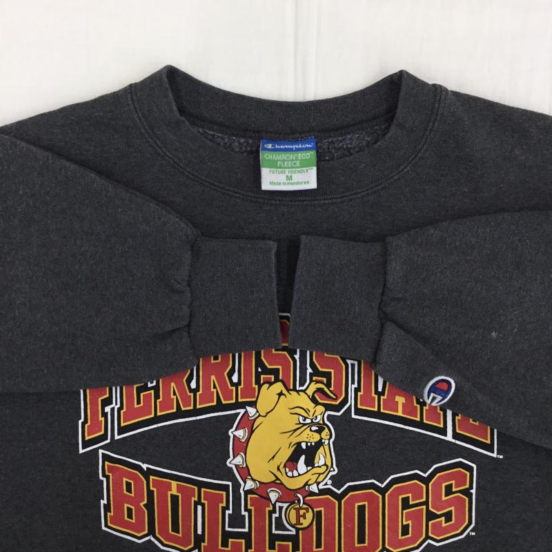 チャンピオン Champion トレーナー 長袖 Bulldogs M プリント チャコールグレー / チャコールグレー /  メンズ USED 古着 中古 10142525