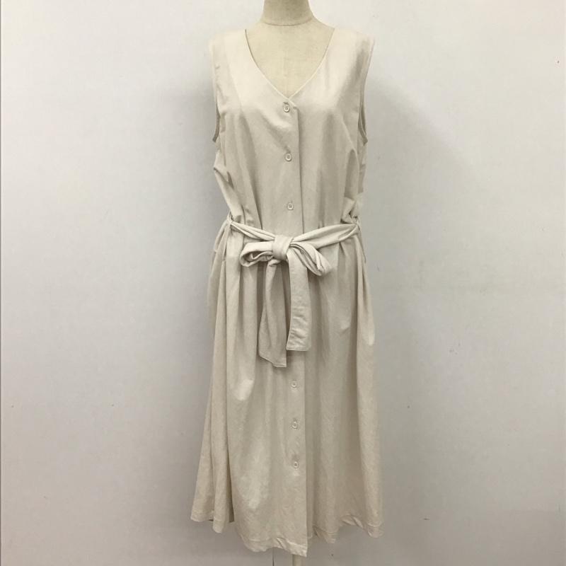 サニーレーベル Sonny Label ワンピース ロングスカート LA95-26K037 ノースリーブ 前開き FREE 無地 アイボリー / アイボリー /  レディース USED 古着 中古 10116466