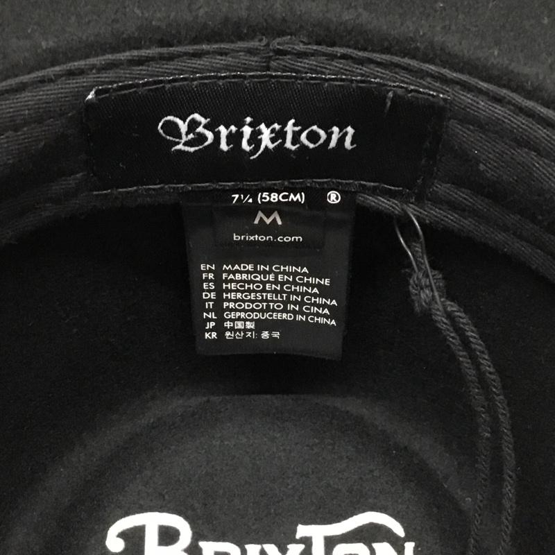 ブリクストン BRIXTON 帽子 ハット MESSER FEDORA 中折れハット 58cm 無地 黒 / ブラック /  メンズ USED 古着 中古 10106347