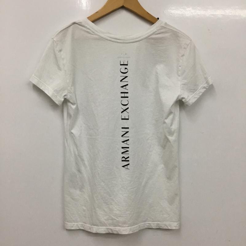 アルマーニエクスチェンジ ARMANI EXCHANGE Tシャツ 半袖 3HYTBG YJ73Z バックロゴ Vネック XS ロゴ、文字 白 / ホワイト /  レディース USED 古着 中古 10150794