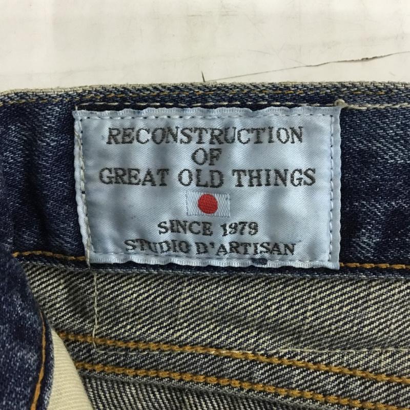 スタディオダルチザン STUDIOD ARTISAN&SA パンツ デニム、ジーンズ デニムパンツ ストレートパンツ ワイドパンツ カジュアルパンツ 30インチ 無地 インディゴ / インディゴ /  メンズ USED 古着 中古 10109490