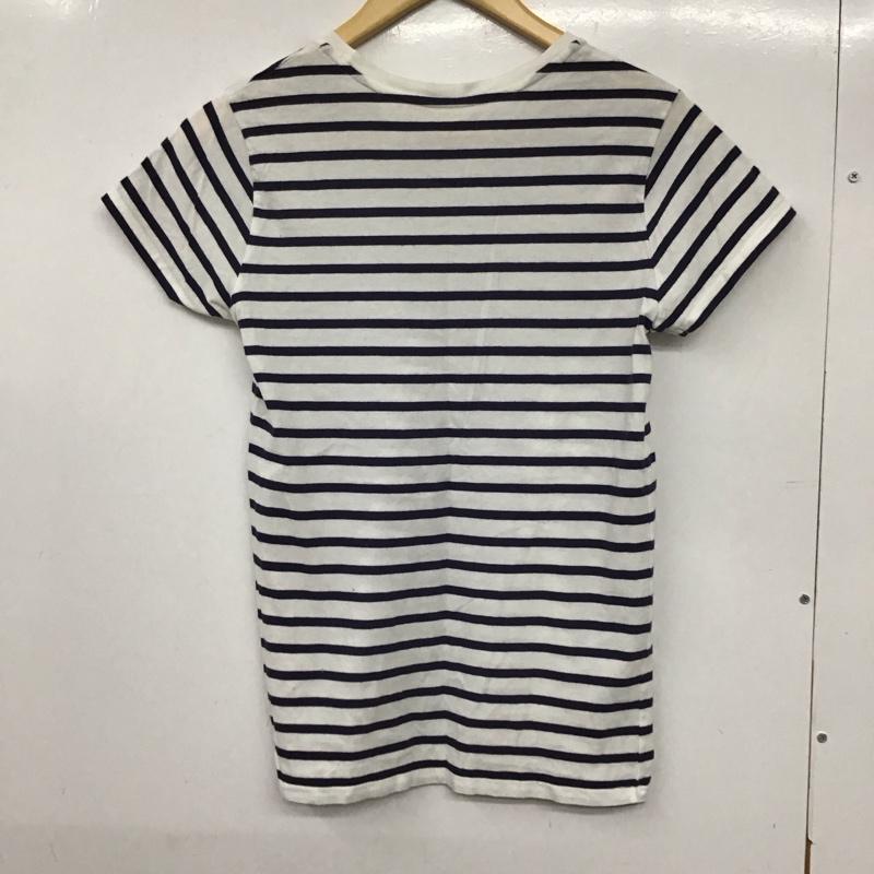 ポロラルフローレン POLO RALPH LAUREN Tシャツ 半袖 M ボーダー柄 白 / ホワイト / X 紺 / ネイビー /  レディース USED 古着 中古 10133803