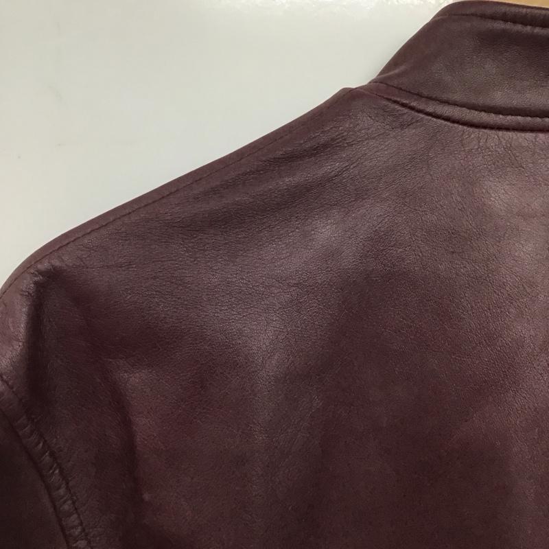 ポールスミス Paul Smith ジャケット、上着 ジャケット、ブレザー ジップアップジャケット レザージャケット アウター L 無地 えんじ / ワインレッド /  メンズ USED 古着 中古 10147021