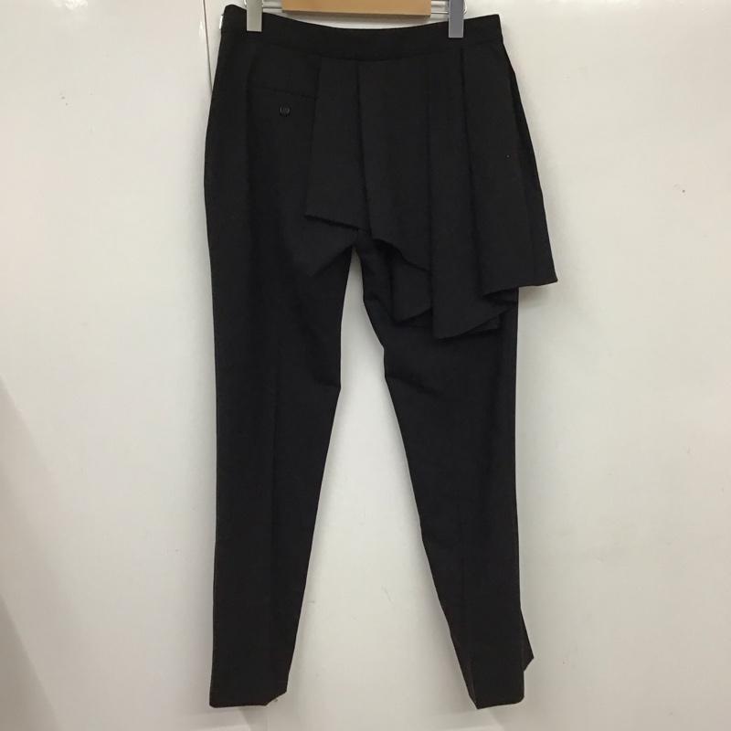 ニールバレット NEIL BARRETT ボトムス ボトムス PNPA342 A014 ストレートパンツ プリーツ 40 無地 黒 / ブラック /  レディース USED 古着 中古 10119390