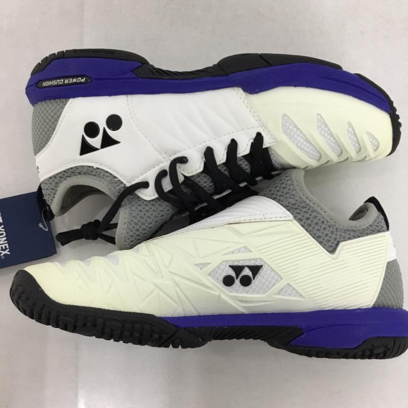 ヨネックス YONEX スニーカー スニーカー SHTF3MGC パワークッションフュージョンレブ3メンGC テニスシューズ 箱有 23.5cm 23.5cm ロゴ、文字 白 / ホワイト / X 青 / ブルー / X 灰 / グレー /  レディース USED 古着 中古 10147962