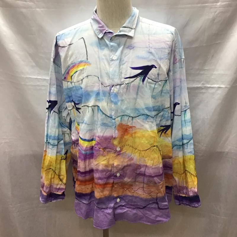 ニコアンド niko and... シャツ、ブラウス 長袖 X222ZA00AD ツモリチサト コラボ総柄シャツ 長袖シャツ L プリント マルチカラー / マルチカラー /  メンズ USED 古着 中古 10117511