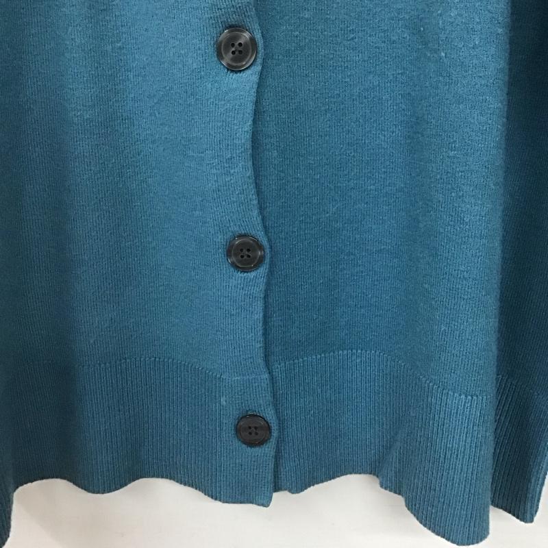 ローリーズファーム LOWRYS FARM カーディガン 長袖 長袖カーディガン ニットカーディガン 前開き FREE 無地 青 / ブルー /  レディース USED 古着 中古 10146691